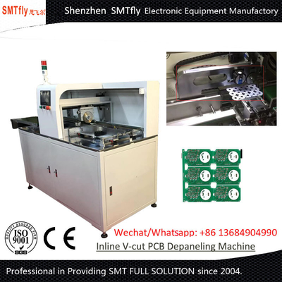 Прибор разделителя PCB V-отрезка мотора шагать/сервопривода управляемый со множественными круговыми лезвиями