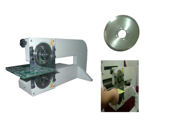 Настольная машина для разделения печатных плат с двигателем V Groove PCB Depaneler с круговыми лезвиями