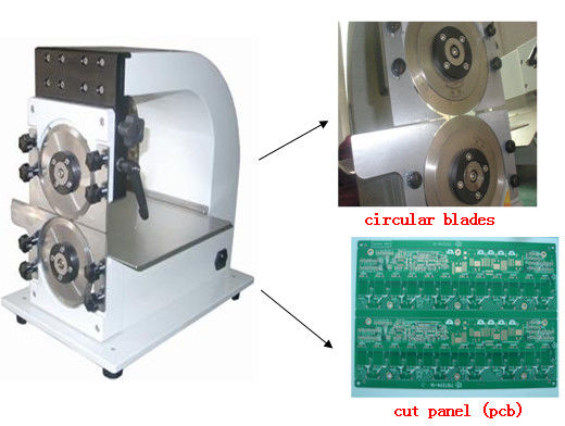 мини вырезывание 200mm/S режет PCB Depanelizer с 2 лезвиями круга КАБИНЫ